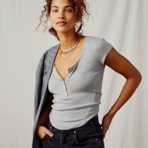 NWOT Free People One of the Girls Baby Tee